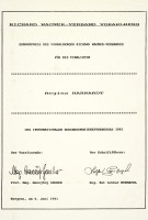 1. Internationaler Bodensee Gesangswettbewerb in Bregenz 1991, für Renzowa der allererster Gesangswettbewerb - Sonderpreis
